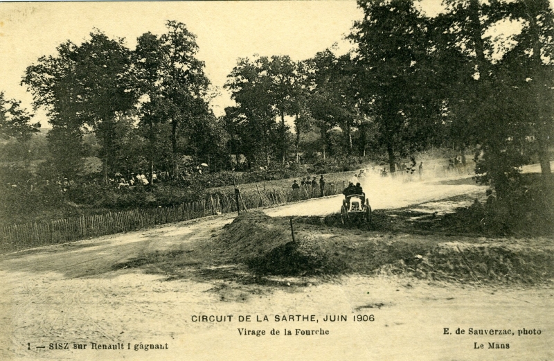 Circuit de la Sarthe - Szisz, le vainqueur, dans le virage de la Fourche.