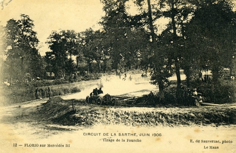 Circuit de la Sarthe - Florio au volant de sa Mercedes 