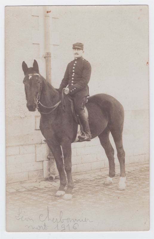 5e cuirssiers - Léon Cherbonnier sur son cheval 