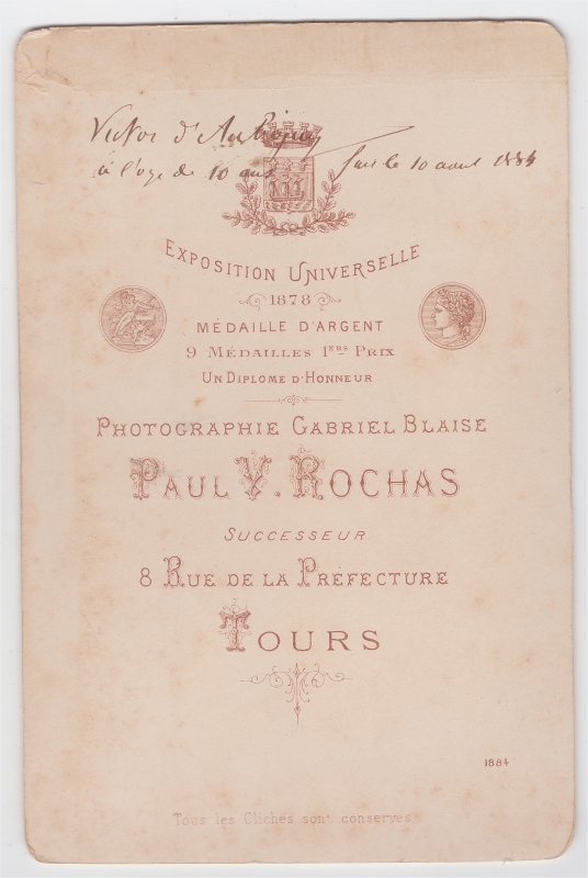 Portrait de Victor d'Aubigny à l'âge de dix ans.