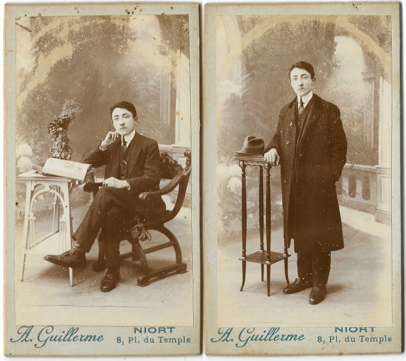 Portraits d'un homme assis et debout