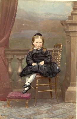 Mary CLAUDET enfant Fille dAntoine CLAUDET Tirage rehaussee couleur